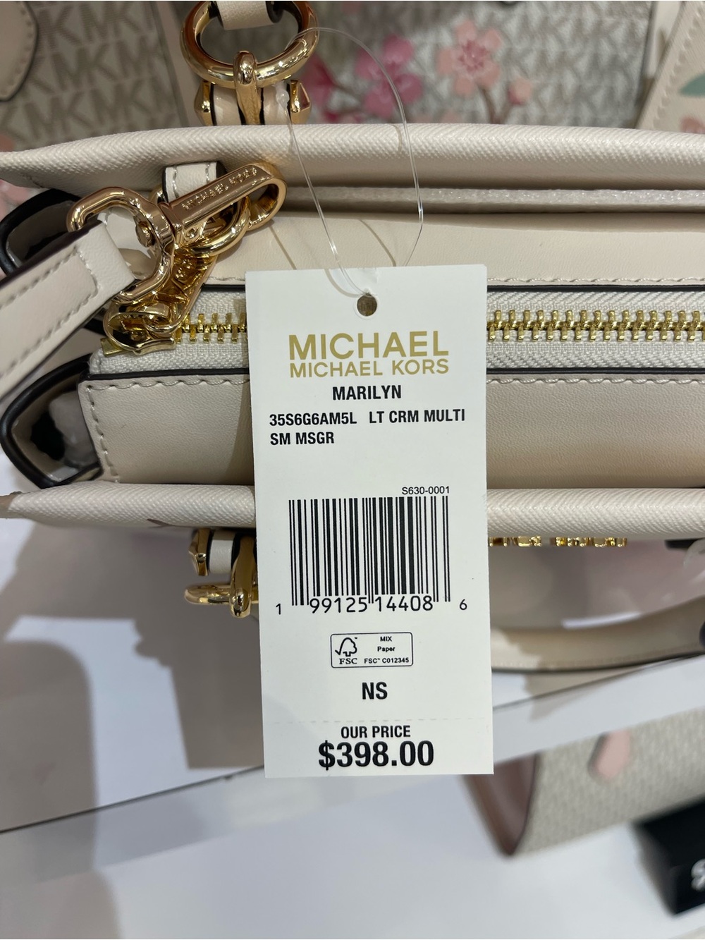 MICHAEL KORS Marilyn Sma Embellished Satchel Crossbody Messenger
Lt Cream
NWT - Picture 11 of 16